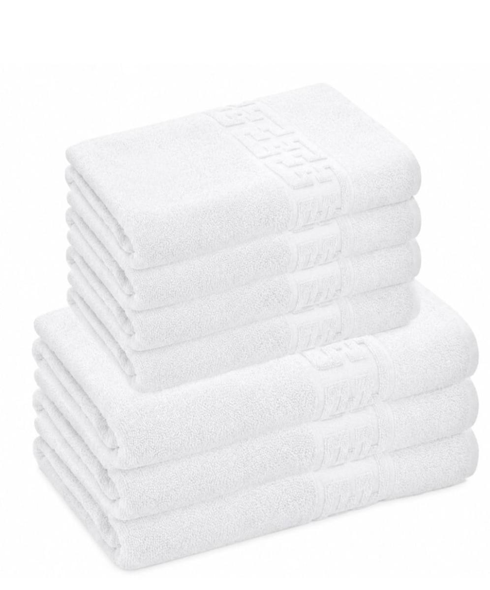 🔥Set prosoape premium elegant pufoase 7 bucaţi in set Bumbac 100% Model Greek 500-550 GSM 3 Buc 70×130 cm 4 Buc 50×90 cm🔥
